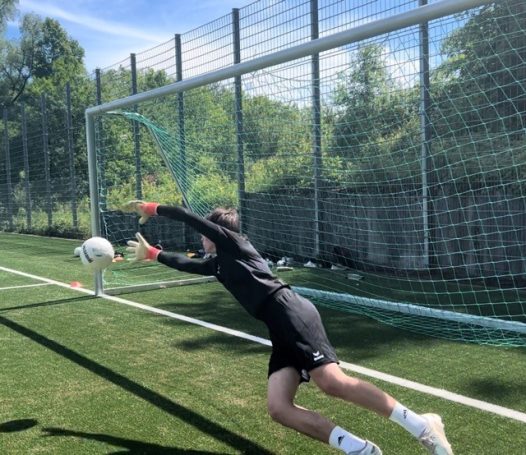 Torwarttraining Abdruck halbhoch